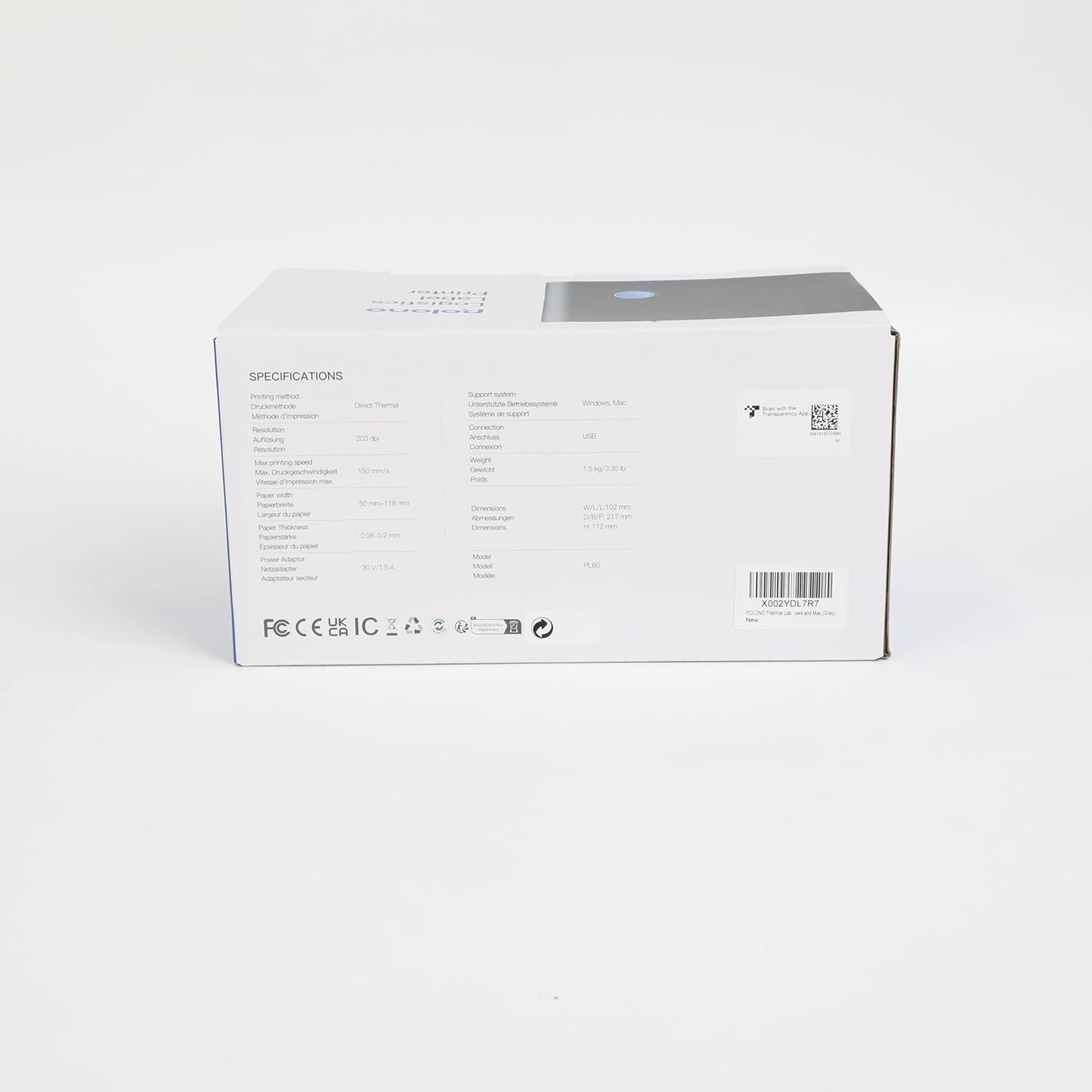 Thermal Label Printer, 4X6 Shippping Label Printer for Shipping Package, Commercial Thermal Label Maker, Compatible with Amazon, Ebay, Etsy, Shopify, Etc, Support Windows and Mac, Purple