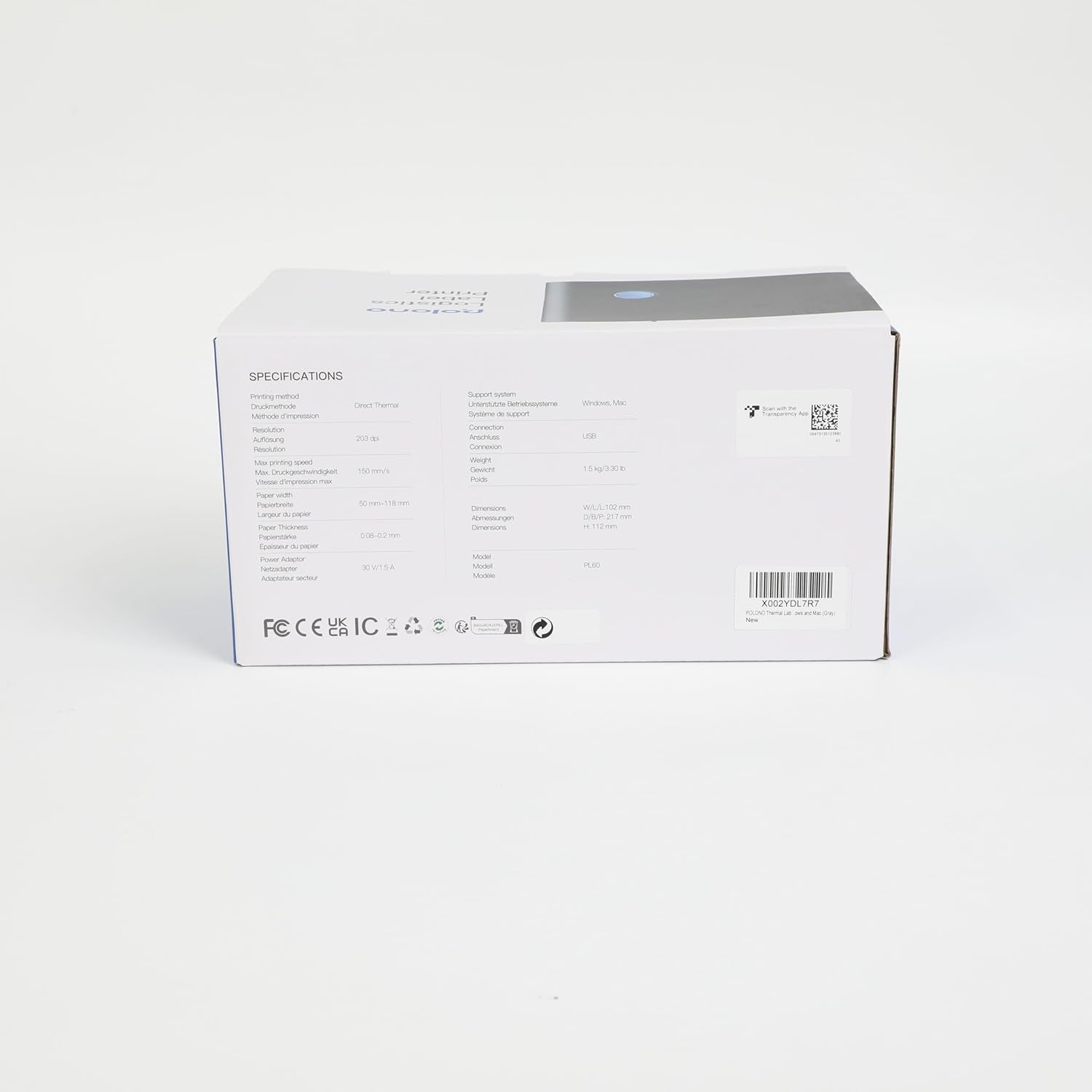 Thermal Label Printer, 4X6 Shippping Label Printer for Shipping Package, Commercial Thermal Label Maker, Compatible with Amazon, Ebay, Etsy, Shopify, Etc, Support Windows and Mac, Purple