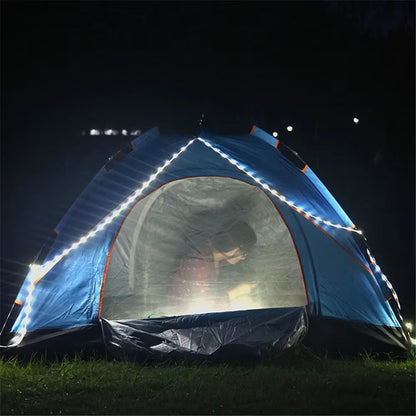 Tent LED Light Strip Waterproof Outdoor Camping Warm White Lamp Portable Impermeable Flexible Neon Strips Ribbon Lantern Lights